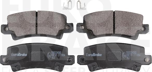 Eurobrake 5502224560 - Kit pastiglie freno, Freno a disco autozon.pro