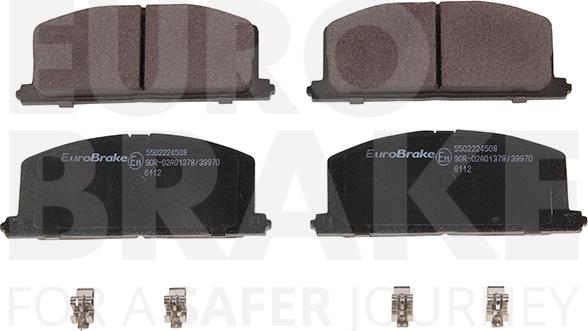 Eurobrake 5502224508 - Kit pastiglie freno, Freno a disco autozon.pro