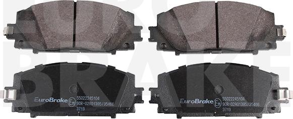 Eurobrake 55022245104 - Kit pastiglie freno, Freno a disco autozon.pro