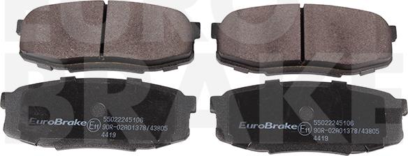 Eurobrake 55022245106 - Kit pastiglie freno, Freno a disco autozon.pro