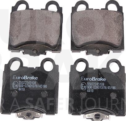 Eurobrake 55022245108 - Kit pastiglie freno, Freno a disco autozon.pro