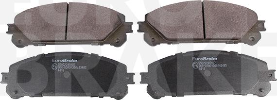 Eurobrake 55022245107 - Kit pastiglie freno, Freno a disco autozon.pro