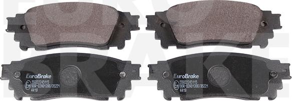 Eurobrake 55022245115 - Kit pastiglie freno, Freno a disco autozon.pro