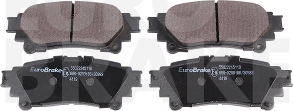 Eurobrake 55022245110 - Kit pastiglie freno, Freno a disco autozon.pro