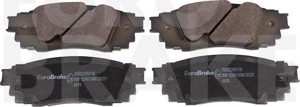 Eurobrake 55022245118 - Kit pastiglie freno, Freno a disco autozon.pro