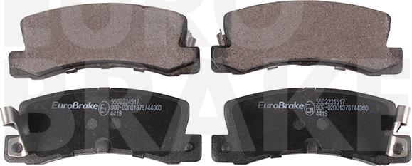 Eurobrake 5502224517 - Kit pastiglie freno, Freno a disco autozon.pro