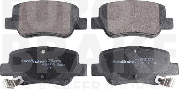 Eurobrake 5502224589 - Kit pastiglie freno, Freno a disco autozon.pro