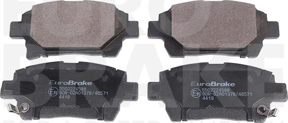 Eurobrake 5502224588 - Kit pastiglie freno, Freno a disco autozon.pro