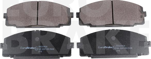 Eurobrake 5502224534 - Kit pastiglie freno, Freno a disco autozon.pro