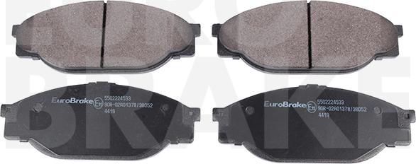 Eurobrake 5502224533 - Kit pastiglie freno, Freno a disco autozon.pro