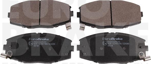 Eurobrake 5502224520 - Kit pastiglie freno, Freno a disco autozon.pro