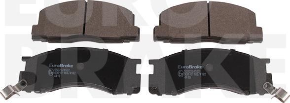 Eurobrake 5502224522 - Kit pastiglie freno, Freno a disco autozon.pro