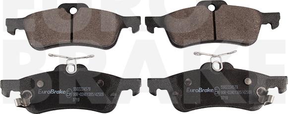 Eurobrake 5502224579 - Kit pastiglie freno, Freno a disco autozon.pro