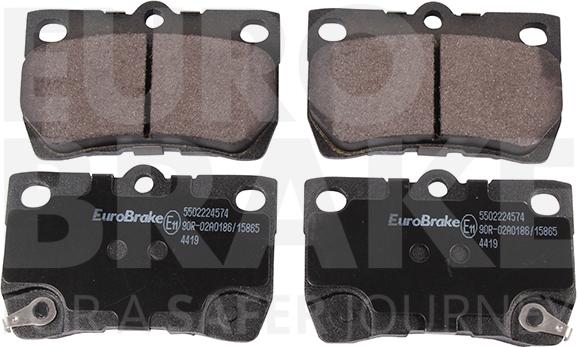 Eurobrake 5502224574 - Kit pastiglie freno, Freno a disco autozon.pro