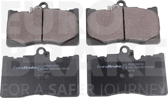 Eurobrake 5502224573 - Kit pastiglie freno, Freno a disco autozon.pro