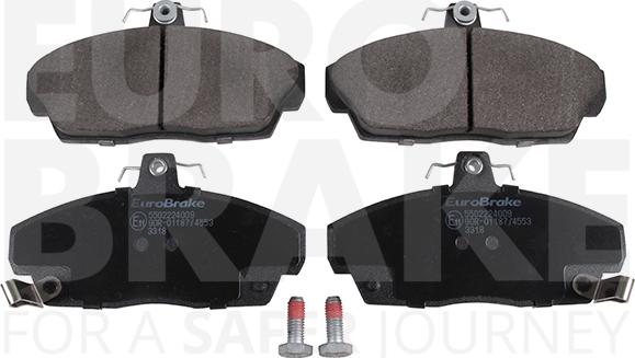 Eurobrake 5502224009 - Kit pastiglie freno, Freno a disco autozon.pro