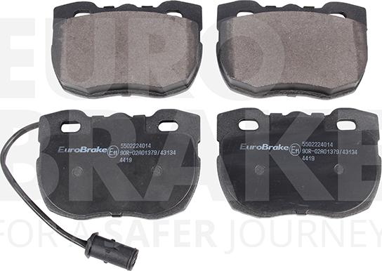 Eurobrake 5502224014 - Kit pastiglie freno, Freno a disco autozon.pro