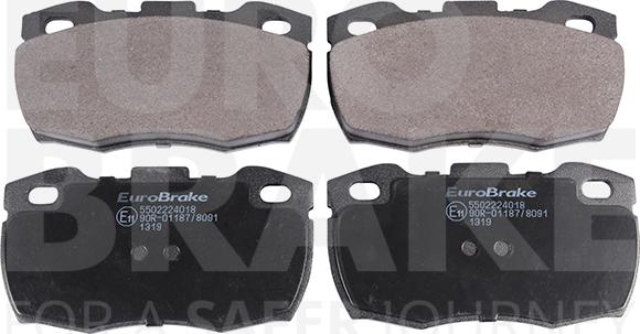 Eurobrake 5502224018 - Kit pastiglie freno, Freno a disco autozon.pro