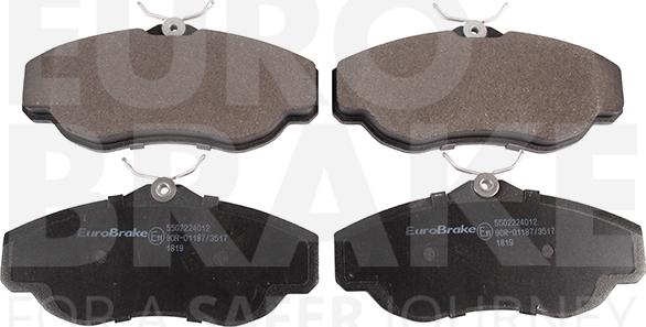 Eurobrake 5502224012 - Kit pastiglie freno, Freno a disco autozon.pro