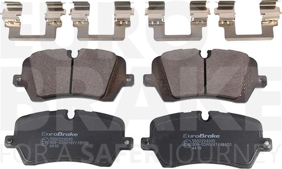 Eurobrake 5502224035 - Kit pastiglie freno, Freno a disco autozon.pro