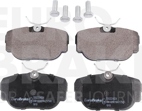 Eurobrake 5502224024 - Kit pastiglie freno, Freno a disco autozon.pro