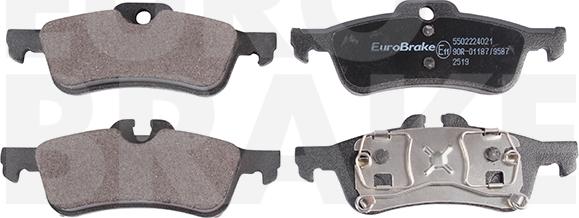 Eurobrake 5502224021 - Kit pastiglie freno, Freno a disco autozon.pro