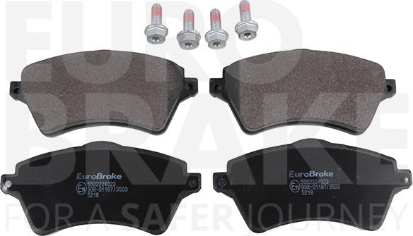 Eurobrake 5502224023 - Kit pastiglie freno, Freno a disco autozon.pro