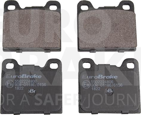 Eurobrake 5502224806 - Kit pastiglie freno, Freno a disco autozon.pro