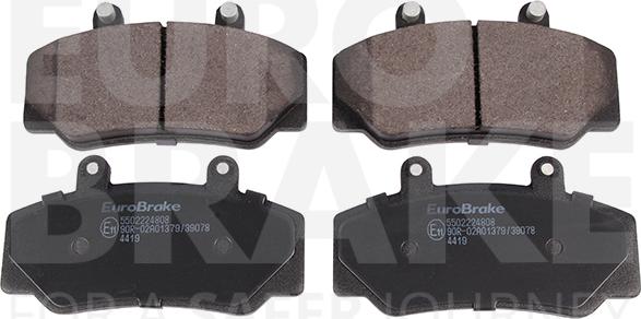 Eurobrake 5502224808 - Kit pastiglie freno, Freno a disco autozon.pro