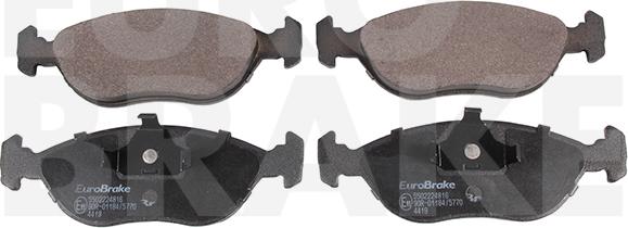 Eurobrake 5502224816 - Kit pastiglie freno, Freno a disco autozon.pro