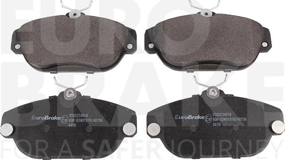 Eurobrake 5502224818 - Kit pastiglie freno, Freno a disco autozon.pro