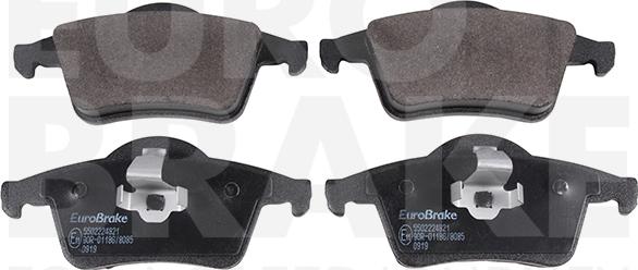 Eurobrake 5502224821 - Kit pastiglie freno, Freno a disco autozon.pro