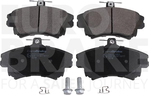 Eurobrake 5502224822 - Kit pastiglie freno, Freno a disco autozon.pro