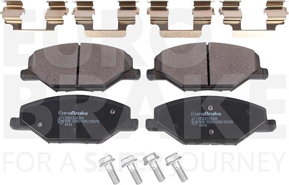 Eurobrake 5502224304 - Kit pastiglie freno, Freno a disco autozon.pro