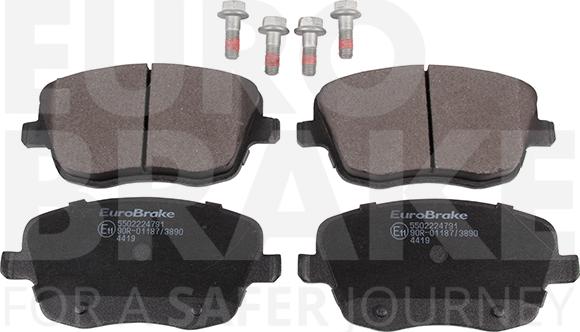 Eurobrake 5502224791 - Kit pastiglie freno, Freno a disco autozon.pro