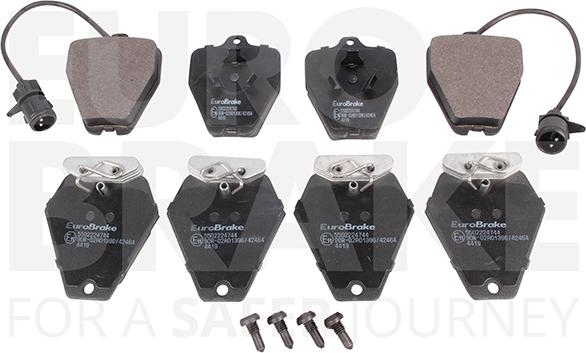 Eurobrake 5502224744 - Kit pastiglie freno, Freno a disco autozon.pro