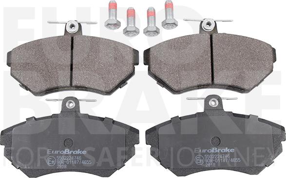 Eurobrake 5502224746 - Kit pastiglie freno, Freno a disco autozon.pro