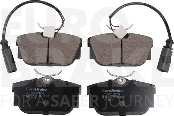 Eurobrake 5502224753 - Kit pastiglie freno, Freno a disco autozon.pro