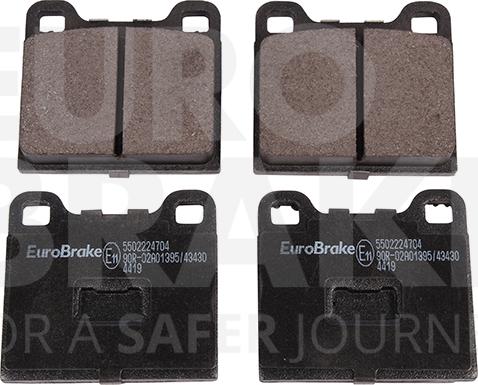 Eurobrake 5502224704 - Kit pastiglie freno, Freno a disco autozon.pro