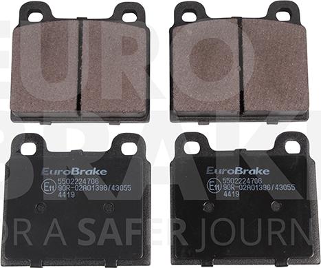 Eurobrake 5502224706 - Kit pastiglie freno, Freno a disco autozon.pro