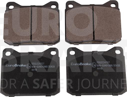 Eurobrake 5502224707 - Kit pastiglie freno, Freno a disco autozon.pro