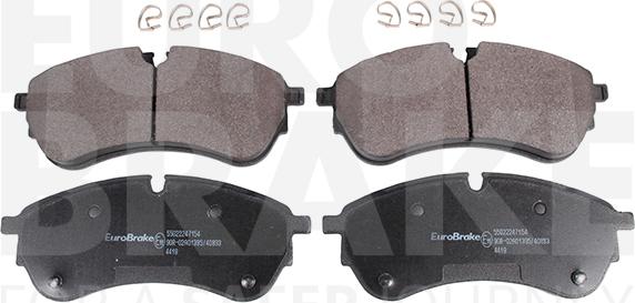 Eurobrake 55022247154 - Kit pastiglie freno, Freno a disco autozon.pro