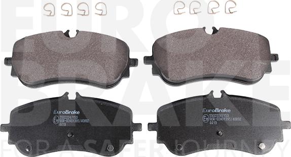 Eurobrake 55022247153 - Kit pastiglie freno, Freno a disco autozon.pro