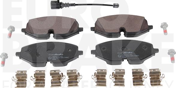 Eurobrake 55022247165 - Kit pastiglie freno, Freno a disco autozon.pro