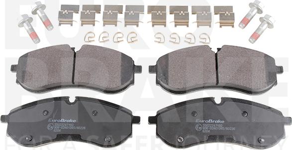 Eurobrake 55022247160 - Kit pastiglie freno, Freno a disco autozon.pro