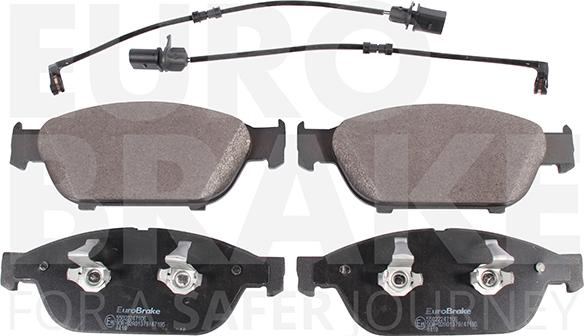 Eurobrake 55022247106 - Kit pastiglie freno, Freno a disco autozon.pro