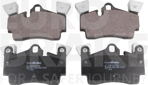 Eurobrake 55022247100 - Kit pastiglie freno, Freno a disco autozon.pro