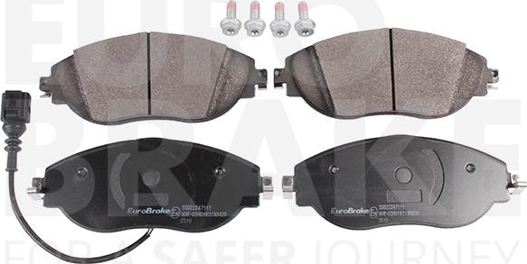 Eurobrake 55022247111 - Kit pastiglie freno, Freno a disco autozon.pro