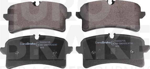 Eurobrake 55022247135 - Kit pastiglie freno, Freno a disco autozon.pro