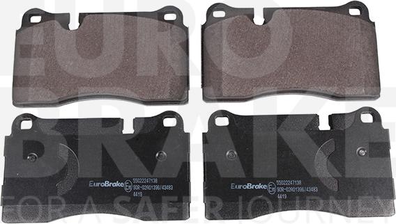 Eurobrake 55022247138 - Kit pastiglie freno, Freno a disco autozon.pro